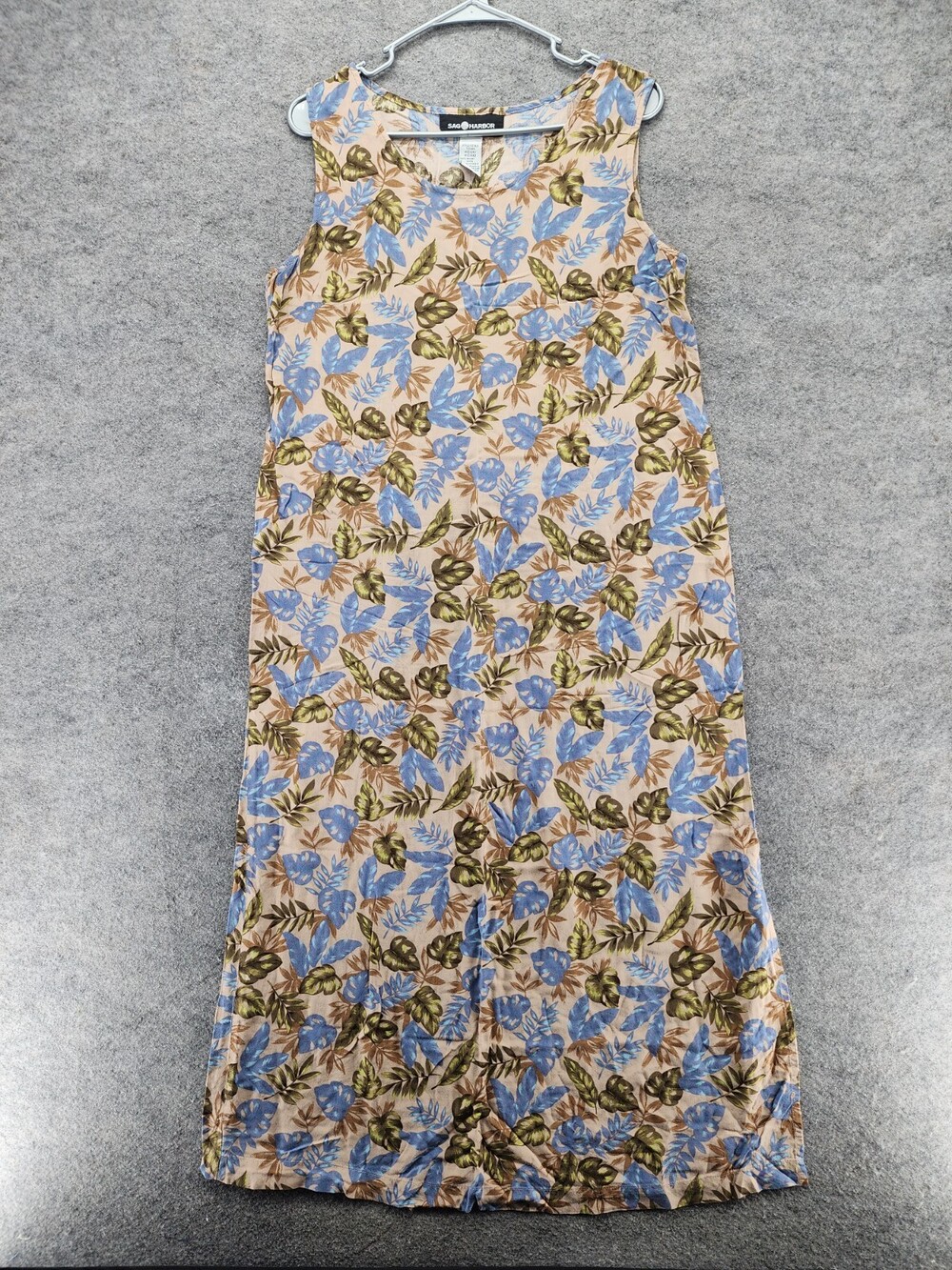Sag Harbor Dress Womens Medium Sleeveless Brown Floral Rayon